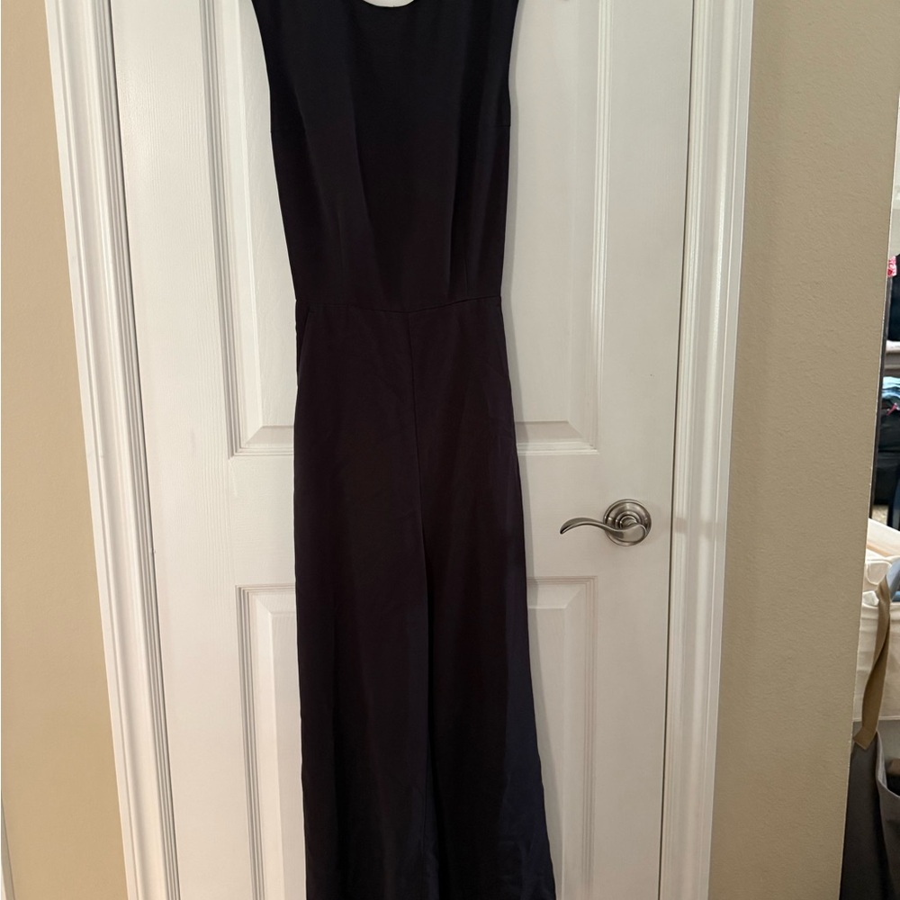 Elegant navy backless Jumpsuit